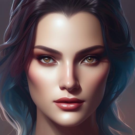 Striking Portrait of a Beautiful Woman in Detailed Lighting