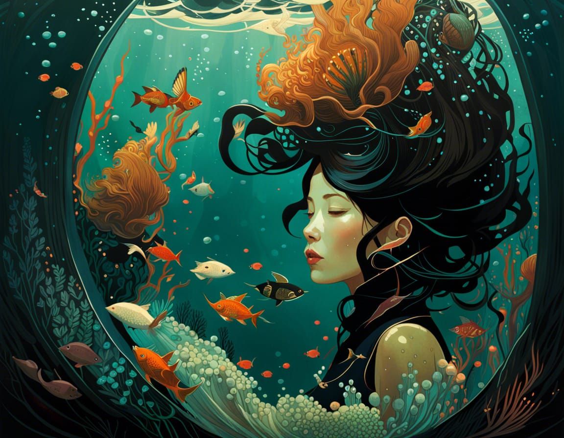 Underwater Wonder: Hyper-Detailed Digital Artwork