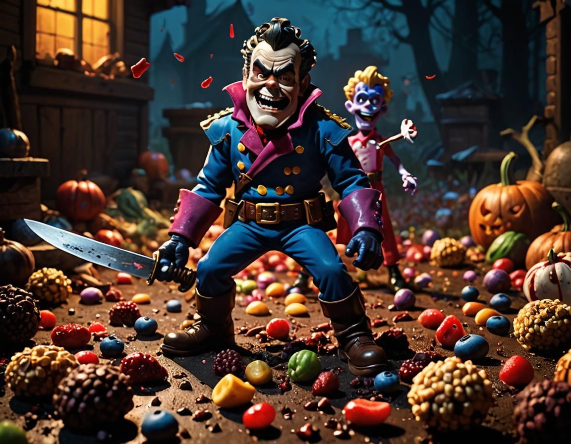 Captain Crunch when he was younger, establishes his domain over the cereal kingdom by any means necessary