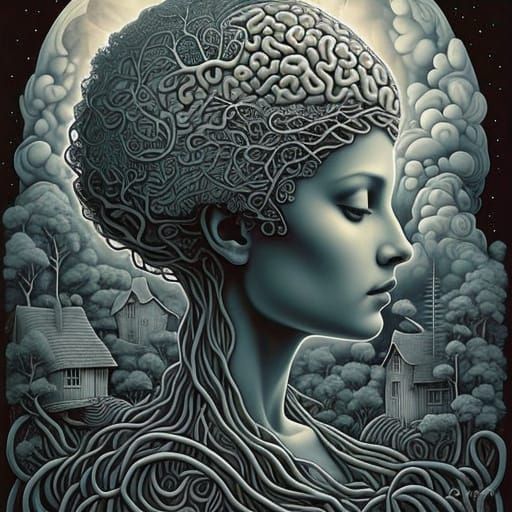 Surreal Portrait in Muted Colors