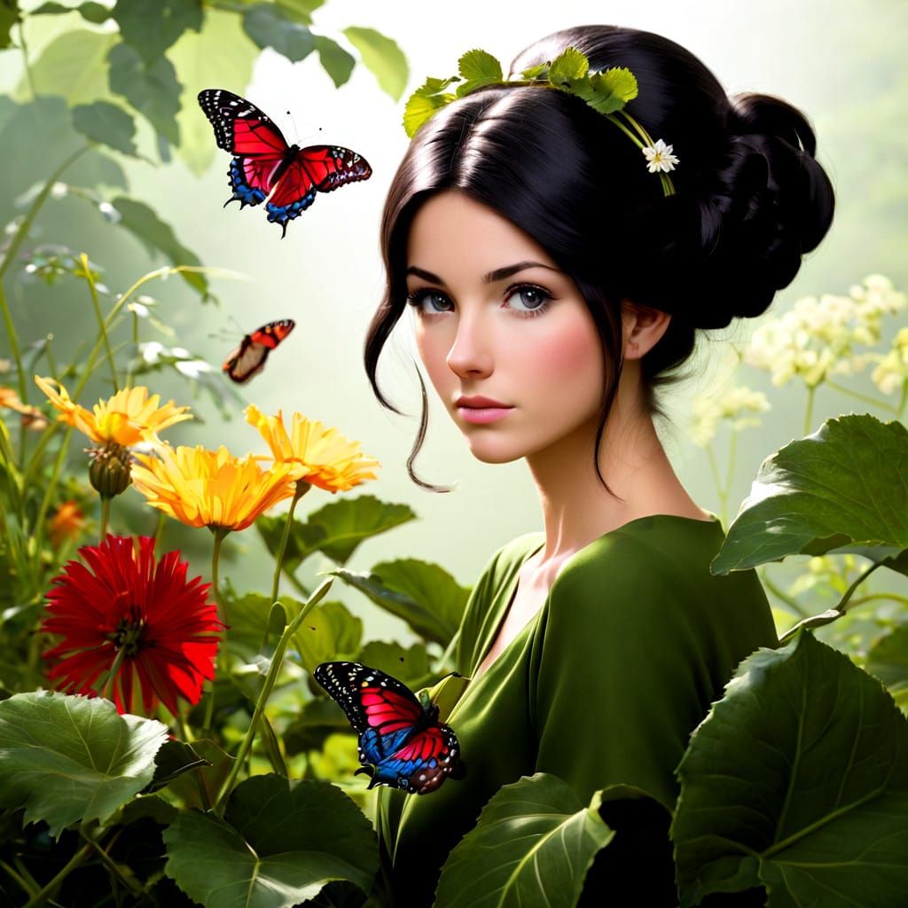 Surreal Portrait of a Young Girl with a Twinkle in Her Eye