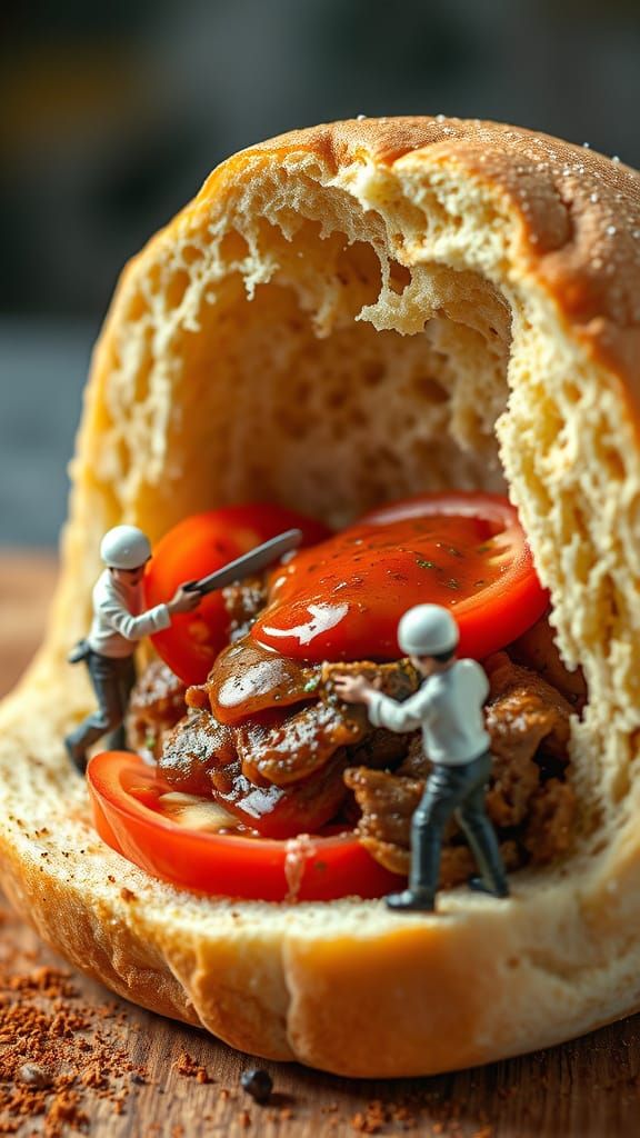 Tiny Chefs Prepare Giant Shawarma Sandwich