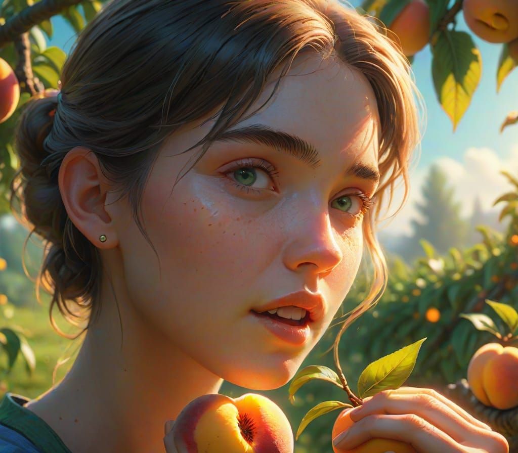 National Eat A Peach Day Digital Art