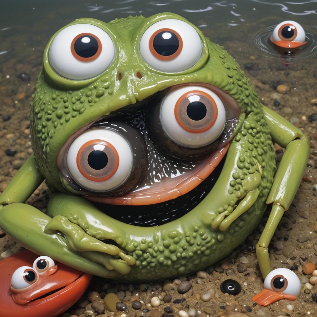 Humorous Googly-Eyed Shrimp: A Funny Masterpiece