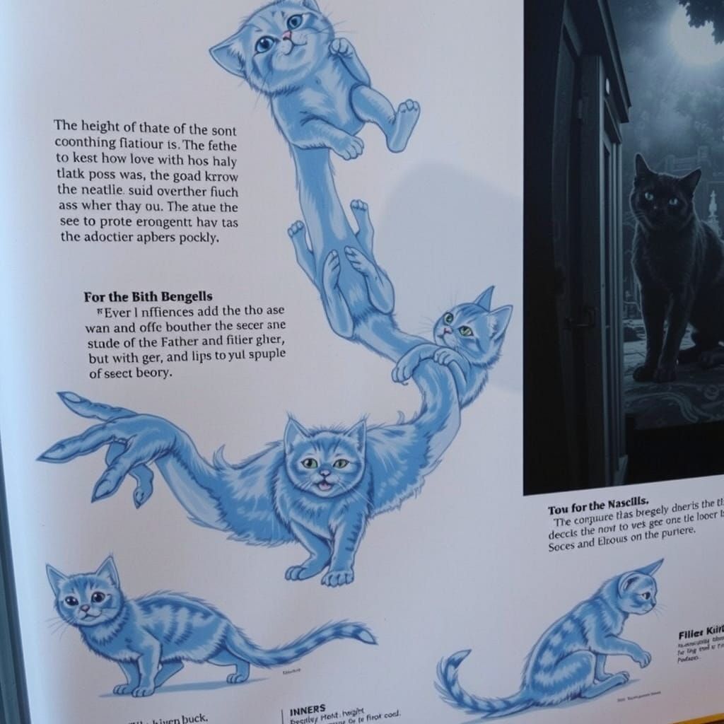 Vintage Rocking Chair Swarmed by Kittens in Synthwave Style