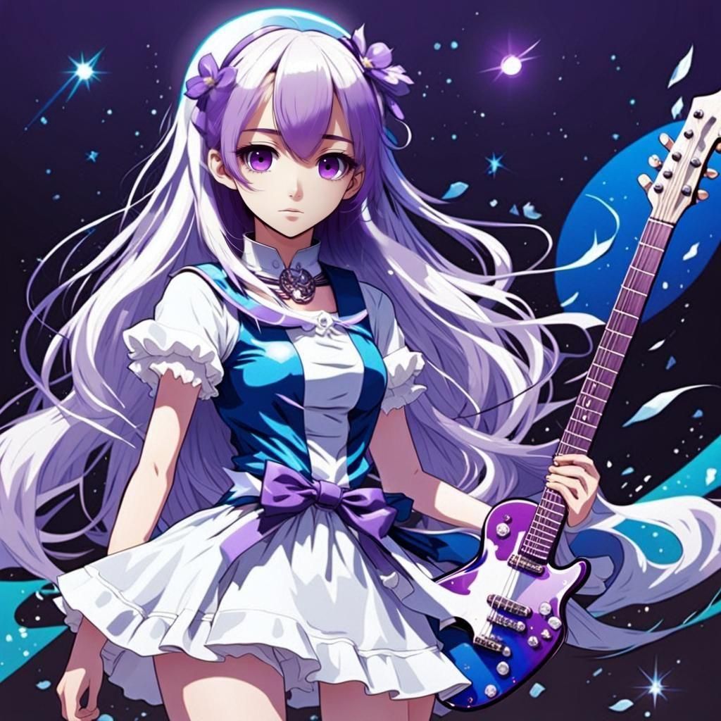 Purple Manga Scan in Anime Style