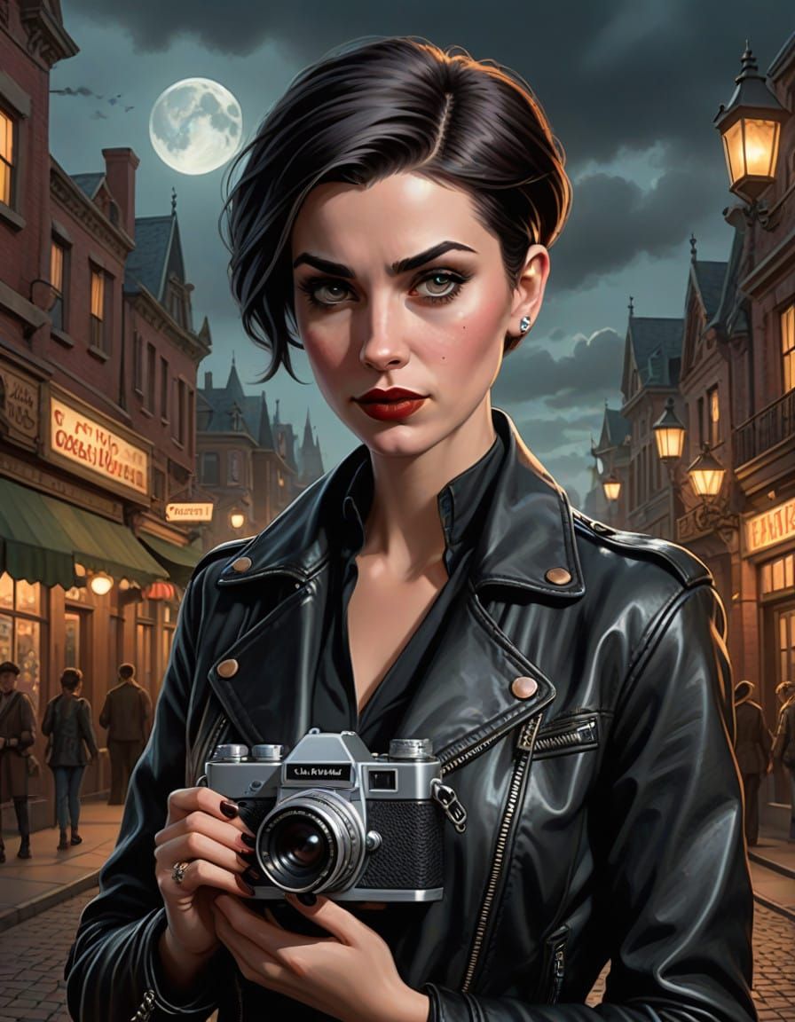 Rebellious Investigator in Dark Fairytale Aesthetic