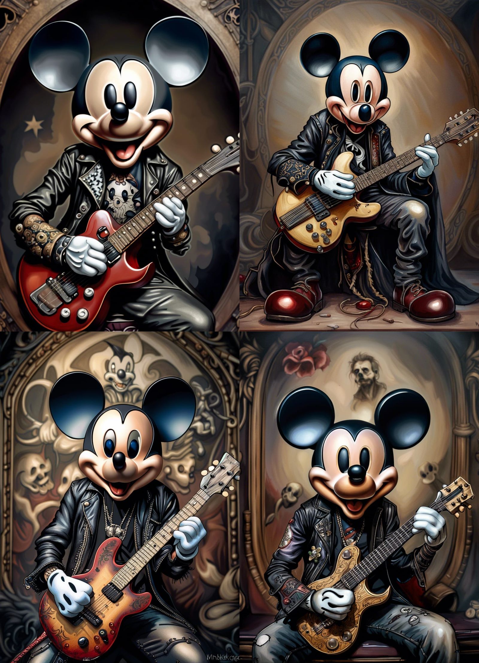 "Death Metal guitarist Mickey Mouse ”, Intricate, poetic, Ro...
