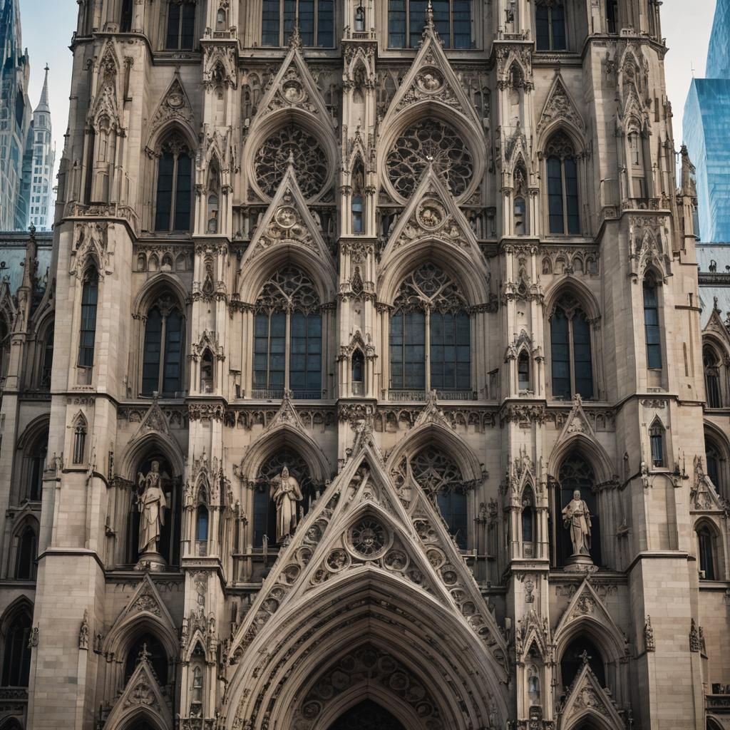 New York Cathedral in Majestic Gothic Architecture