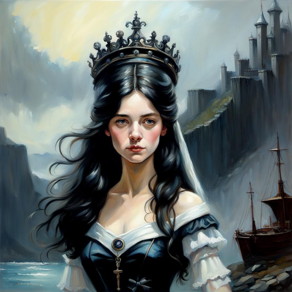Princess Portrait in Oil Painting Style