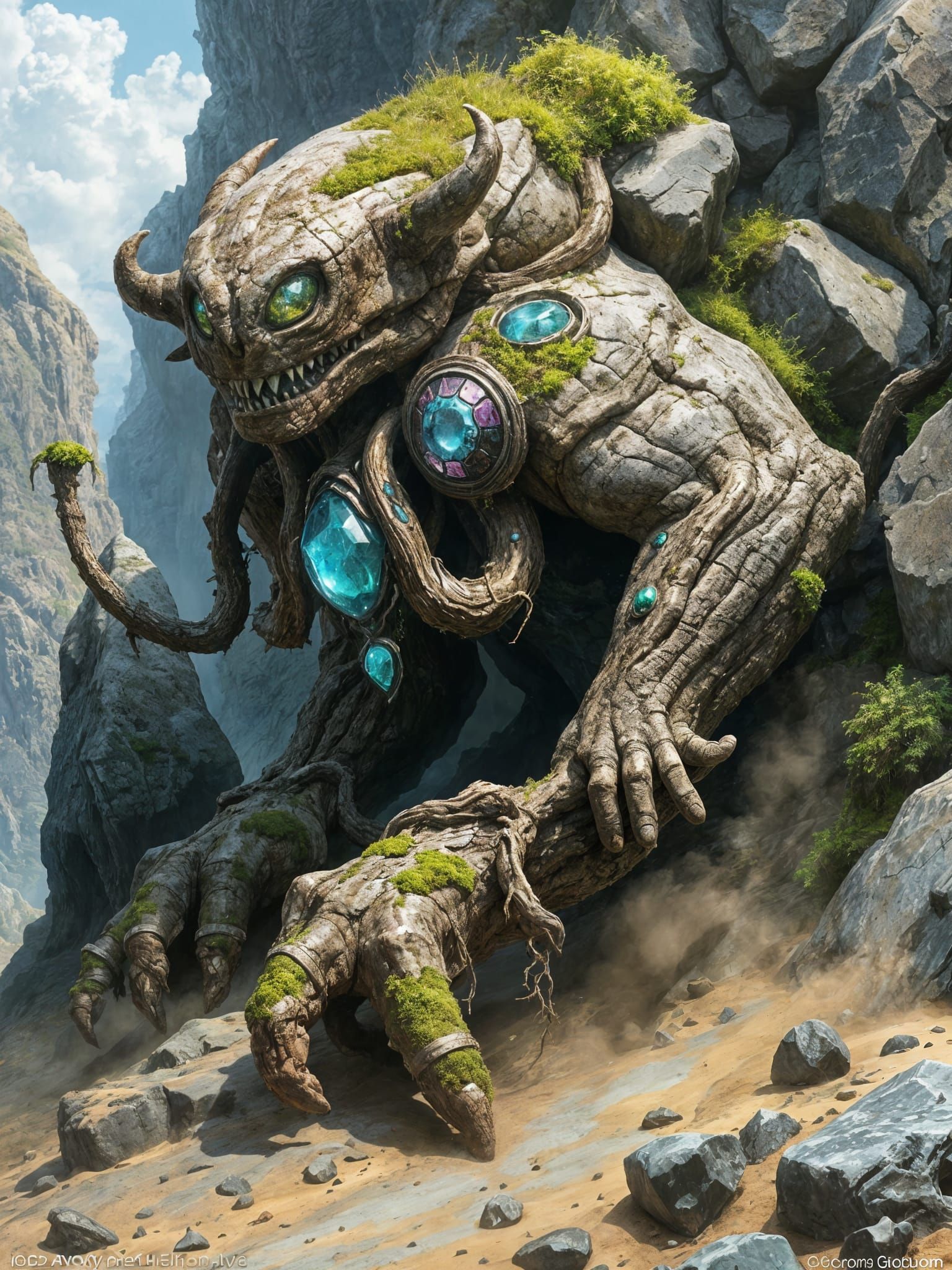 Earth Elemental Awakens from Ancient Stone