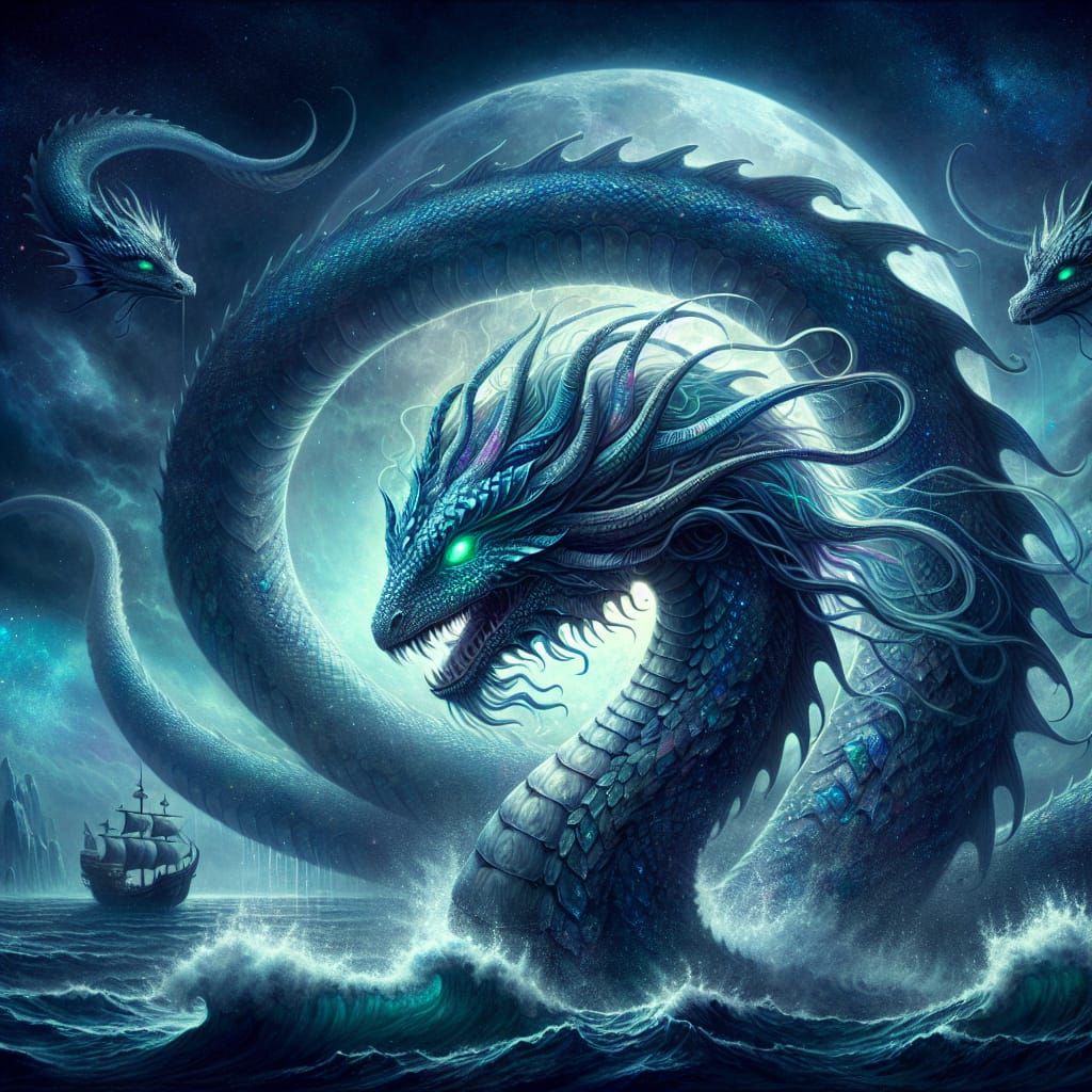 Tiamat: Mesopotamian Goddess Rising from Primordial Waters