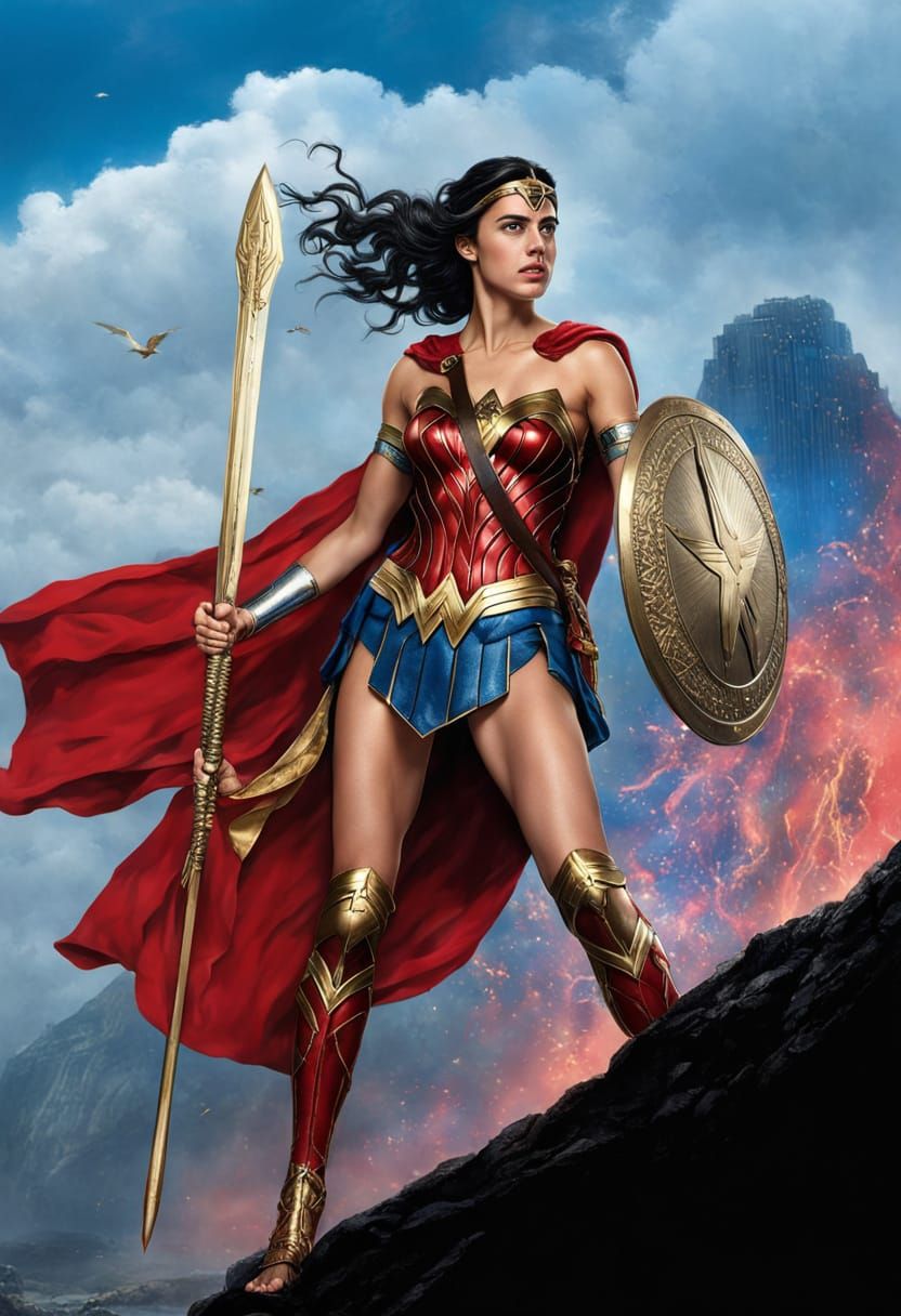 Margaret Qualley as Wonder Woman in Themyscira