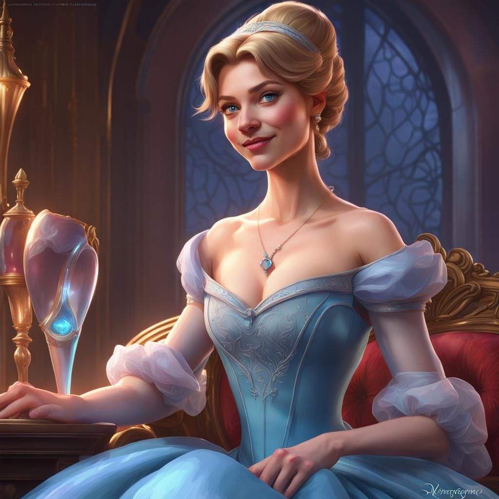 Anastasia as Cinderella, Digital Art Portrait