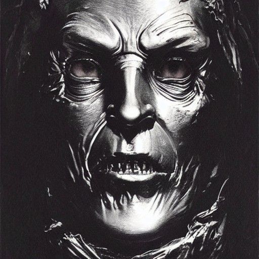 Eerie Tin Man Portrait in Gustave Doré Style