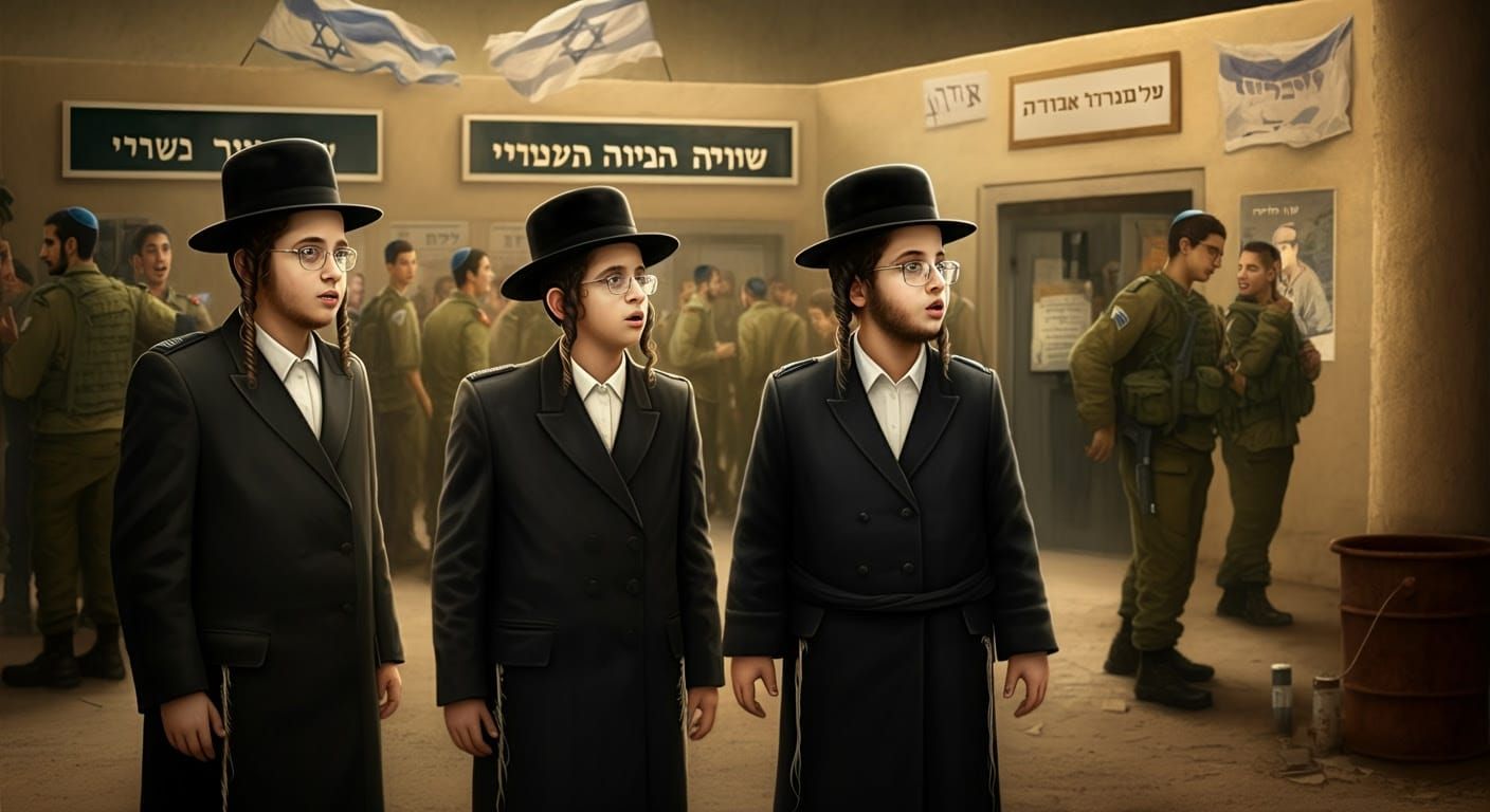 Hasidic Students at Army Recruitment Center
