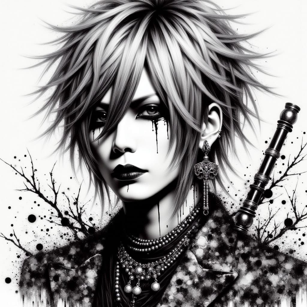 Visual Kei Inspired Androgynous Figure