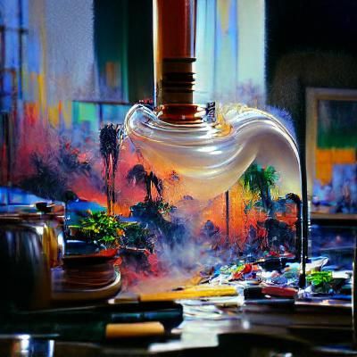 Vibrant Smoke in High Definition Oil Painting