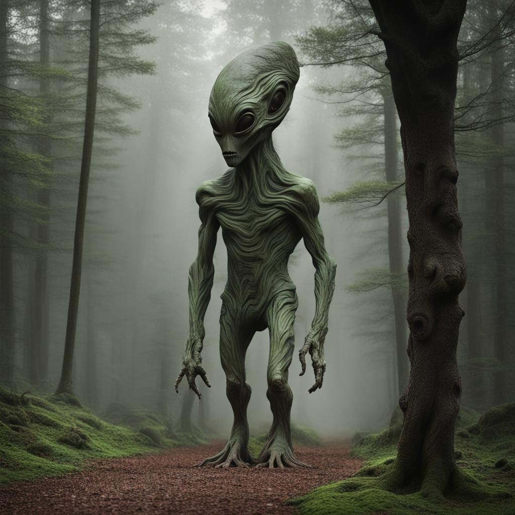 Alien Walking Tree Generated by AI