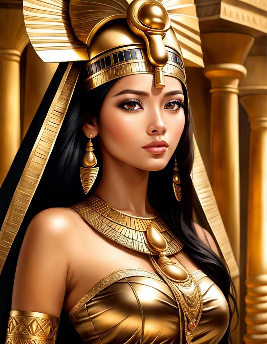 Indonesian Woman as Ancient Egyptian Goddess