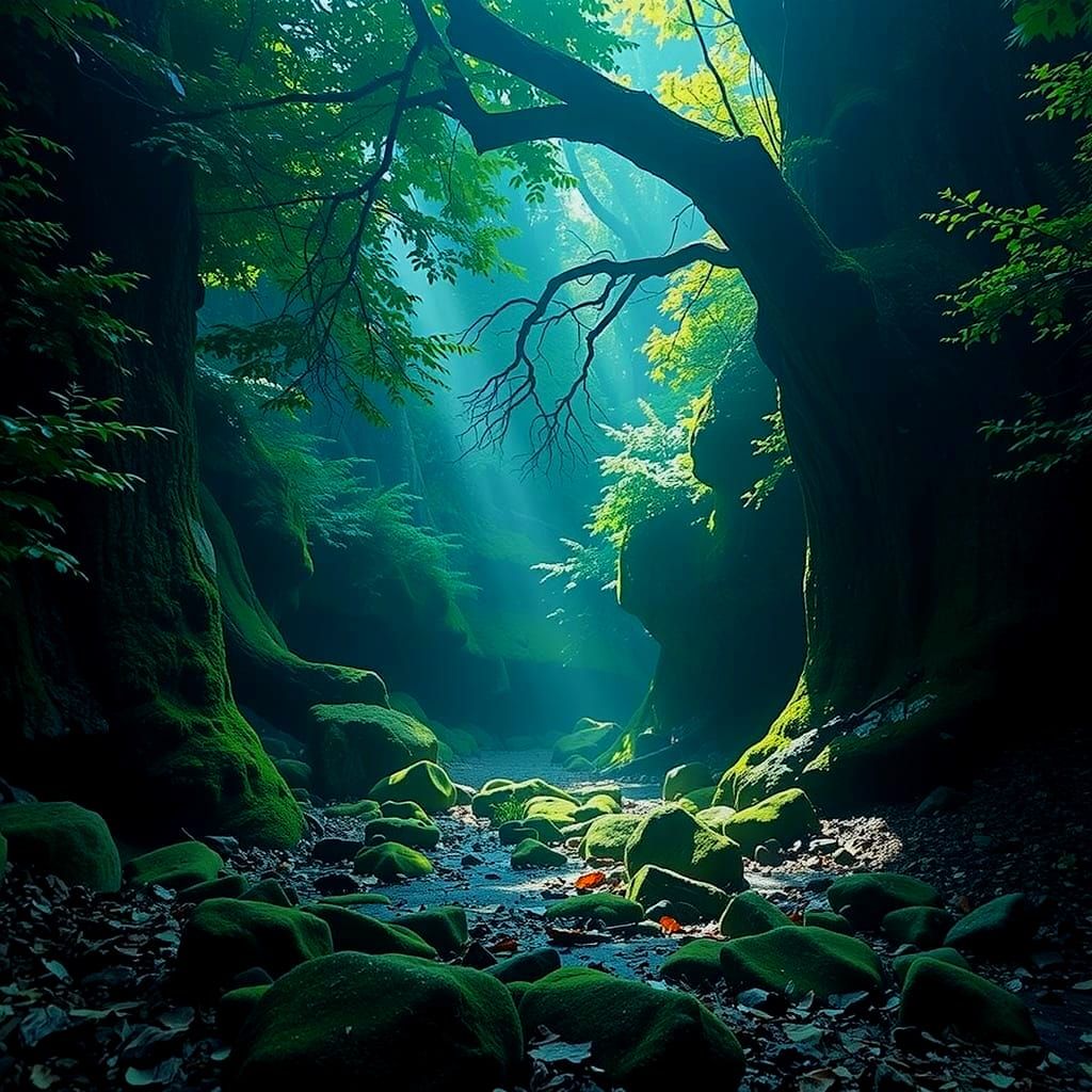 Vibrant Swirling Red Abstract Forms