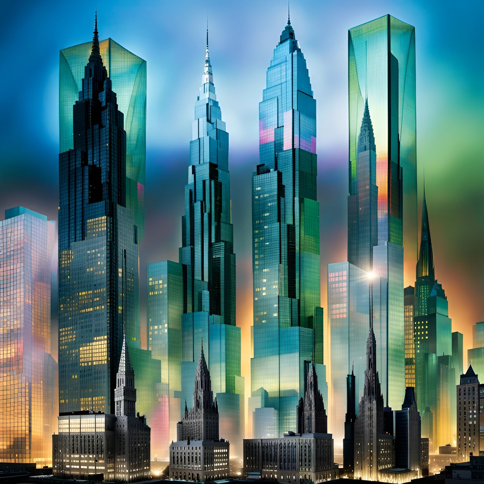 Cellophane New York City: Holographic Double Exposure