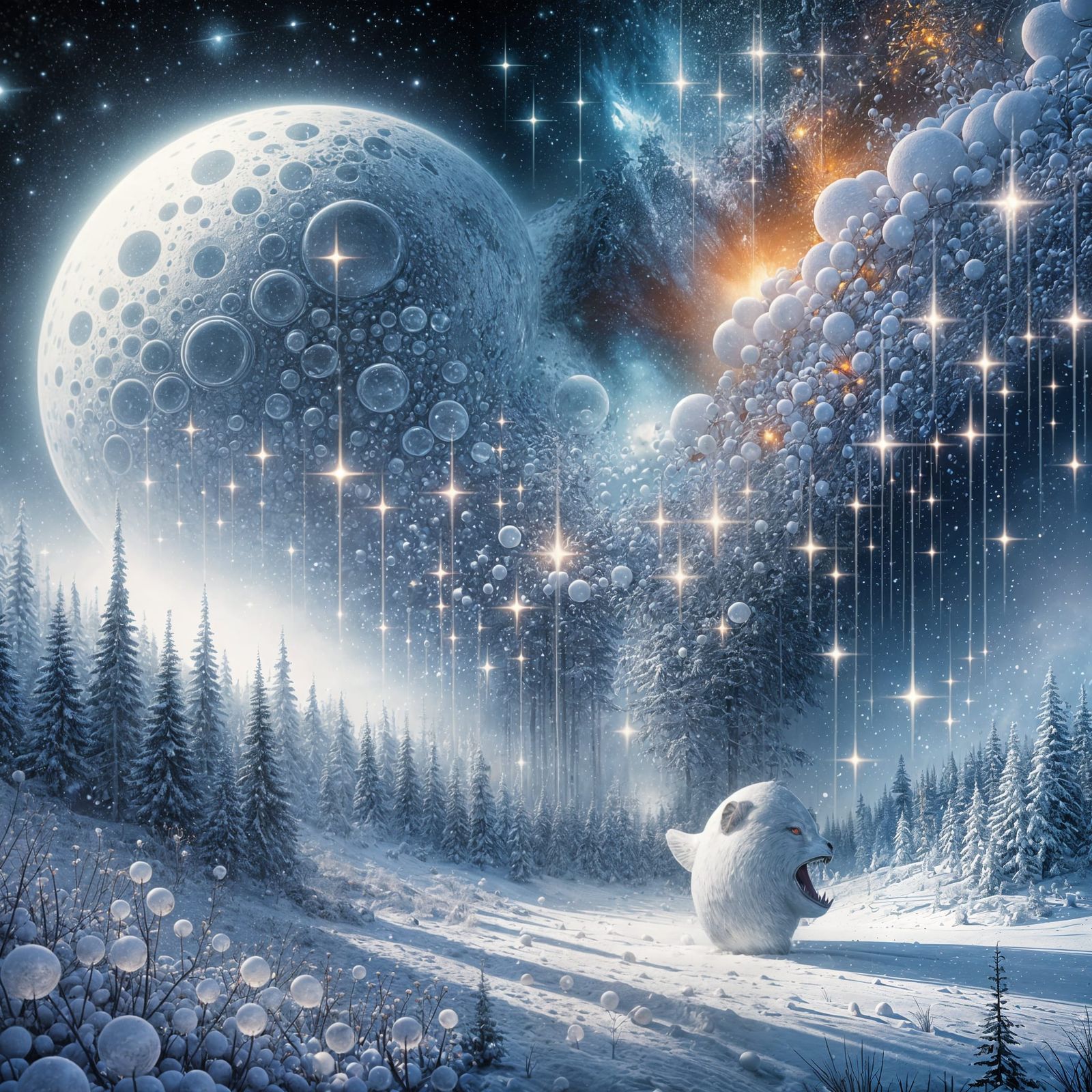 Evening Dew on Silent Blossoms