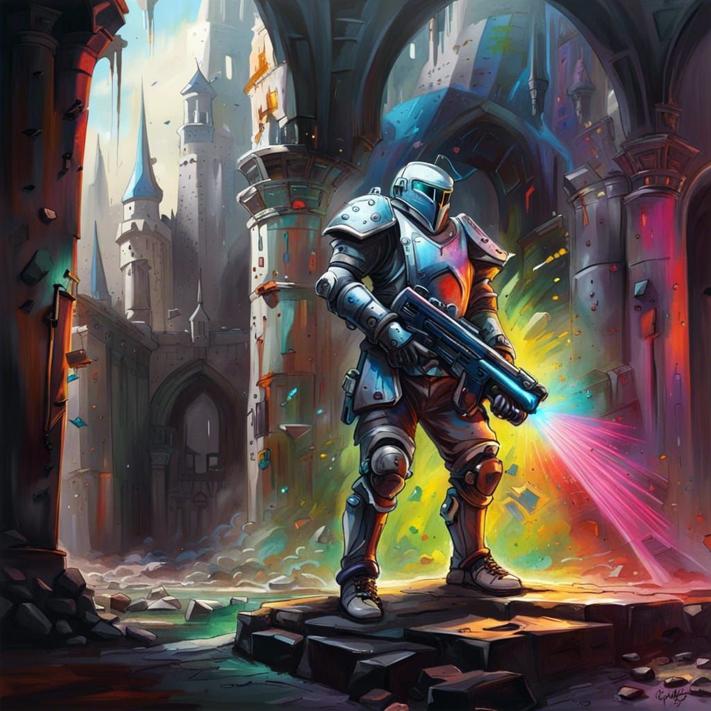 Knights and Lasers: A Graffiti Art Adventure