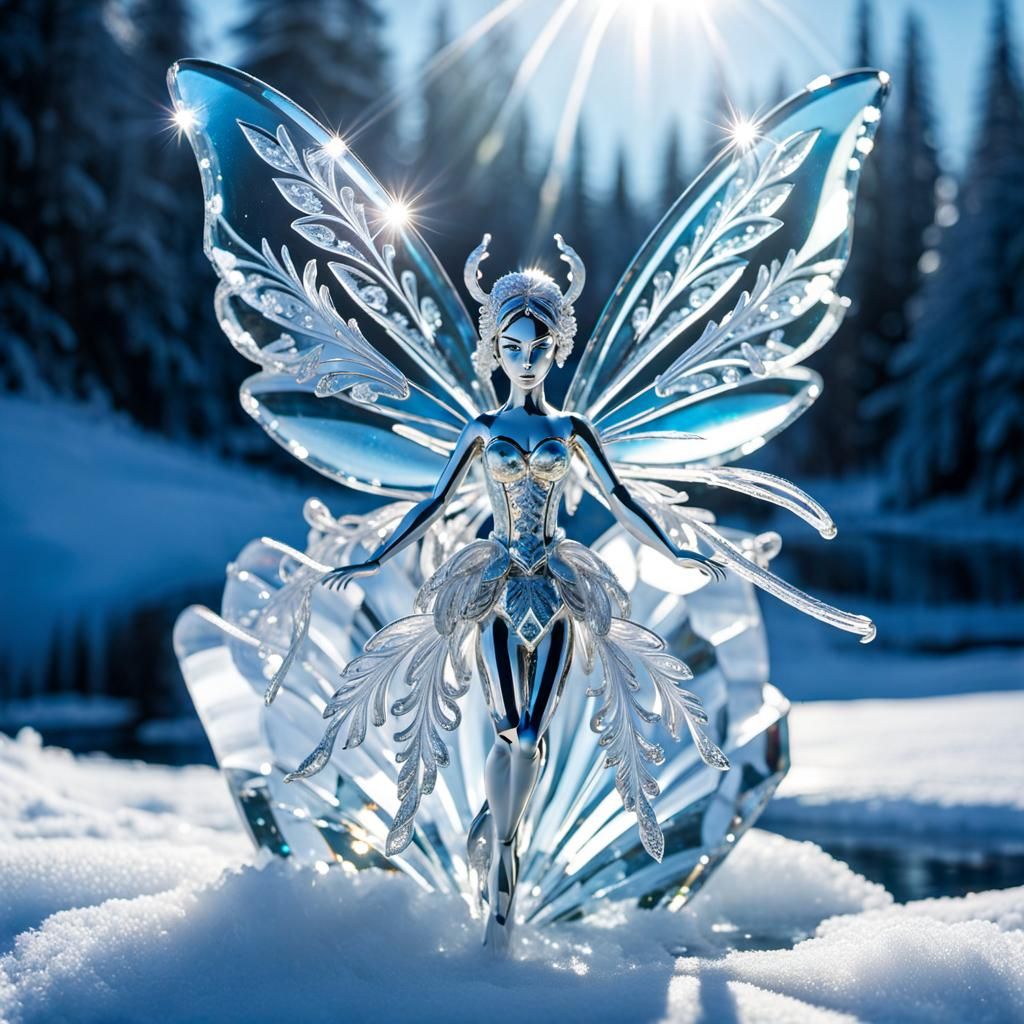 Fairy ice sculpture