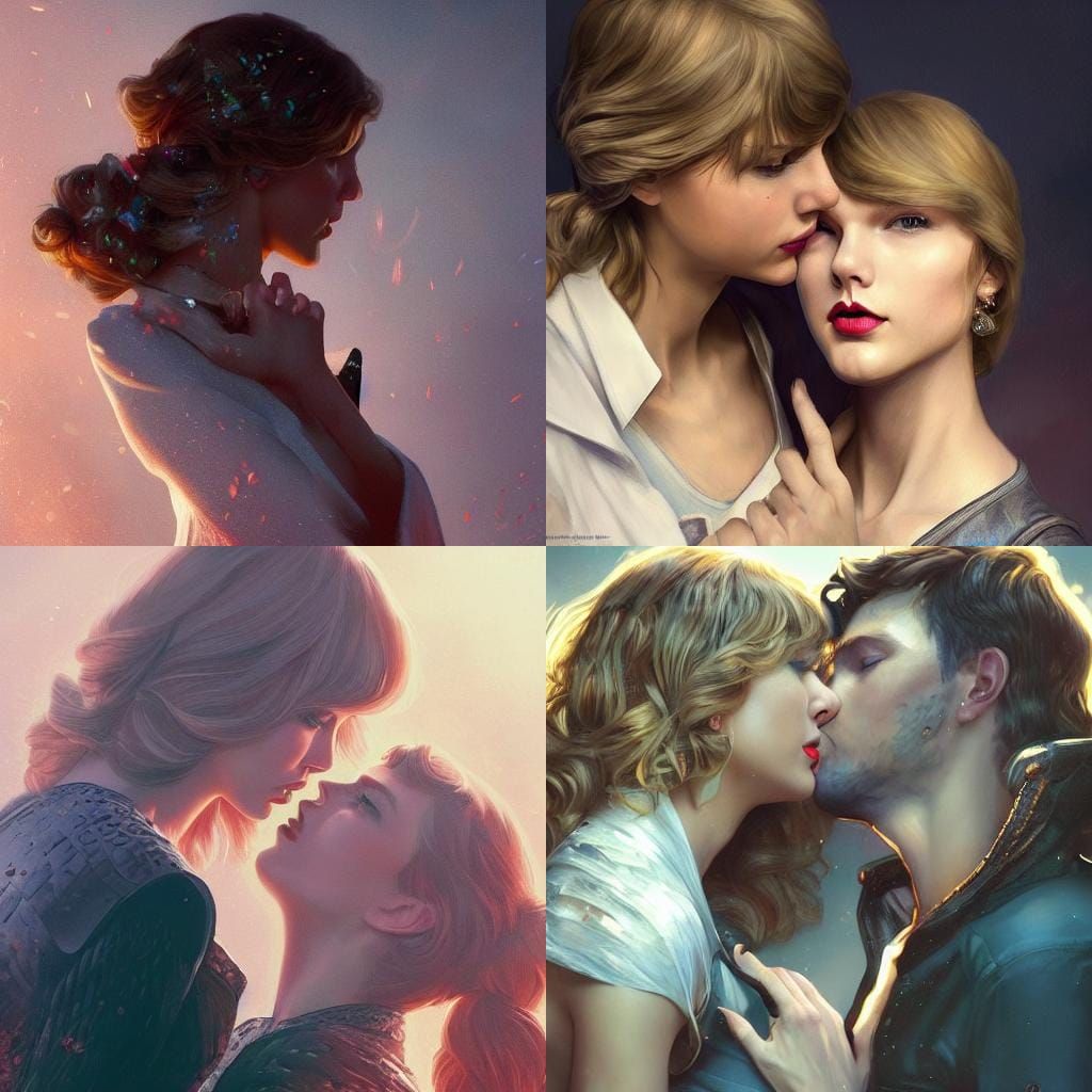 Two Women Kissing: Detailed Portrait