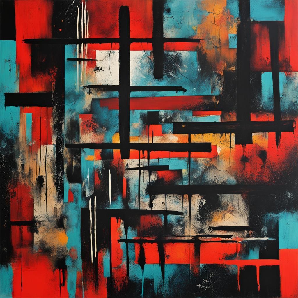 Abstract Serial Killer in Complementary Colors