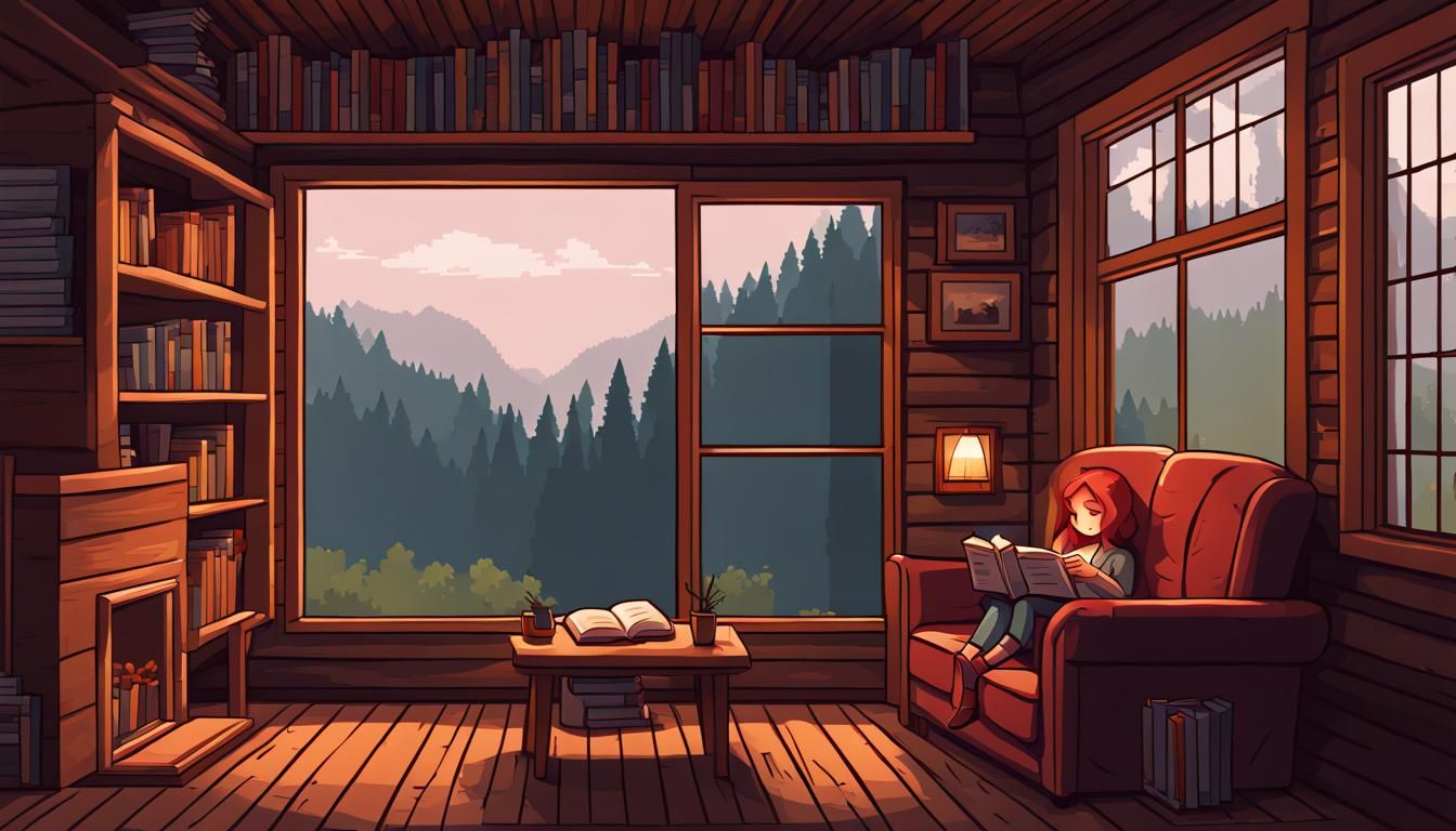 Cozy Cabin Interior in 2D Pixel Art