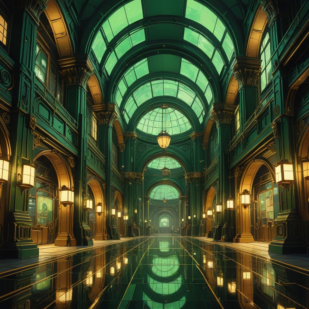 Futuristic Industrial Complex in Sci-Fi Style