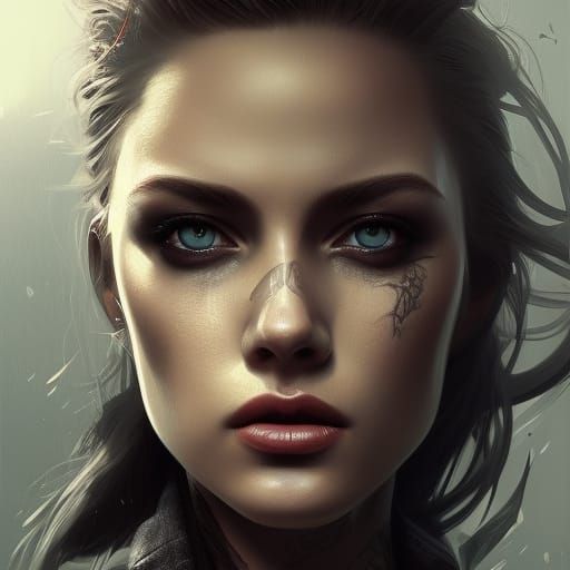 Stunning Female Portrait with Intricate Details