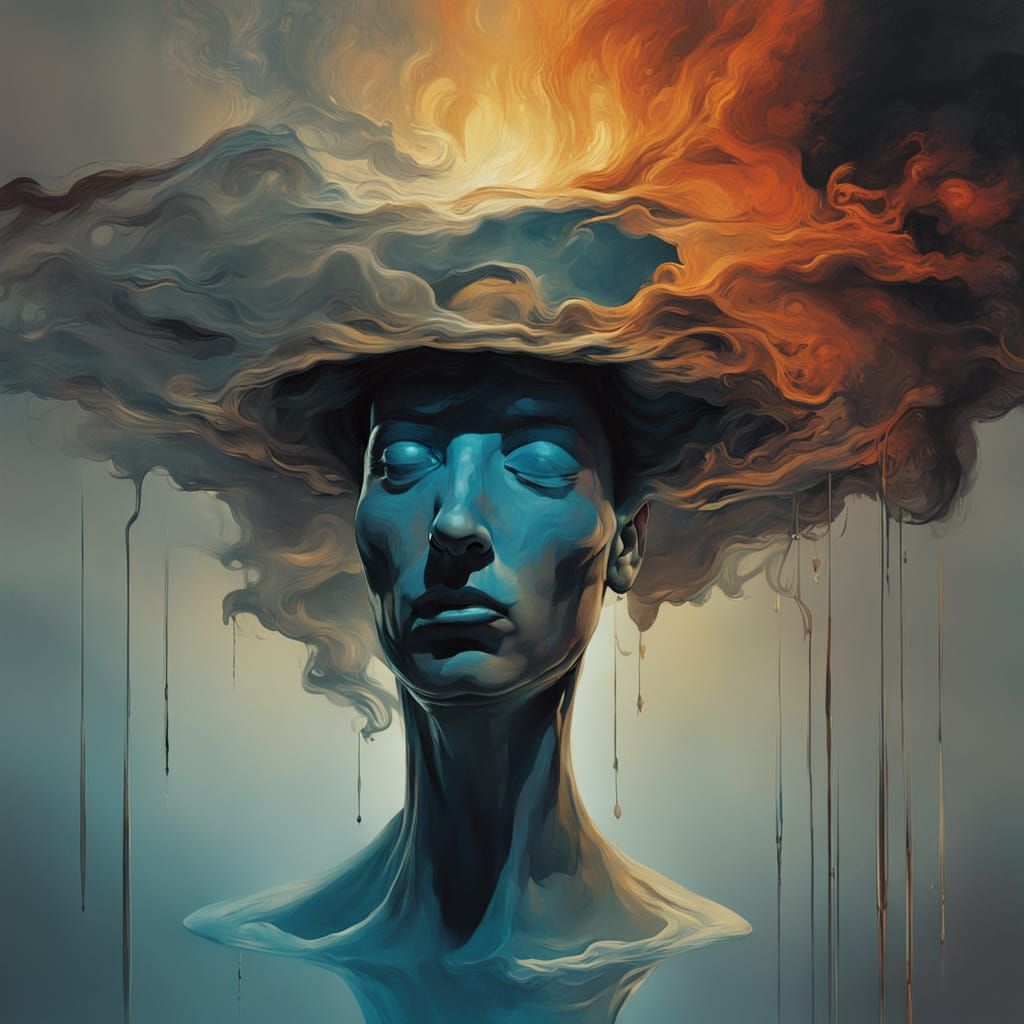 Surreal Figure Radiates Mystery in Neon Aura