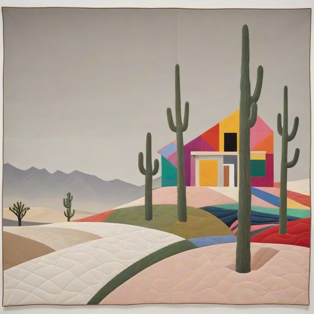 Abstract Quilt Inspired by Desert Landscape