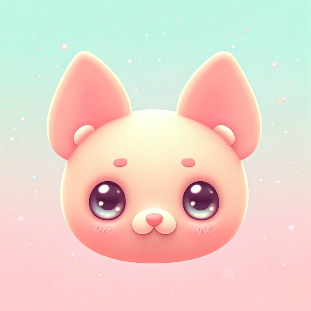 Hyper-Stylized Kawaii Animals in Pastel Colors
