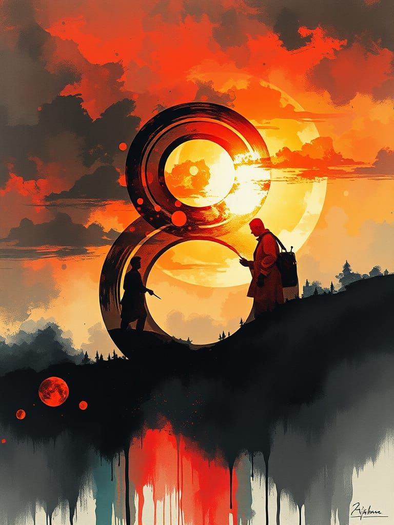 Abstract Portrait of the Number 8