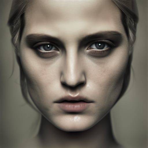 Fashion Model as Ravenna Queen Portrait