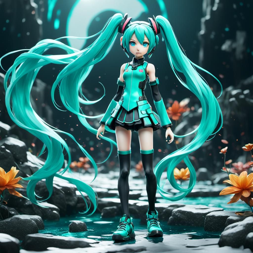 Hatsune Miku Action Figure: Detailed Fantasy Art