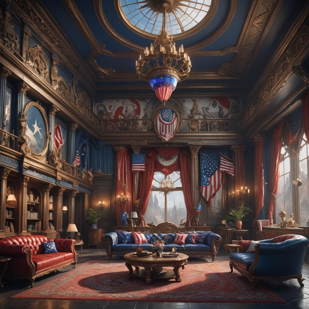 Patriotic ladies lounge
