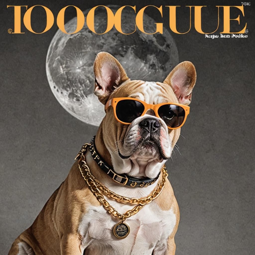 Bulldog on DOGUE Magazine Cover