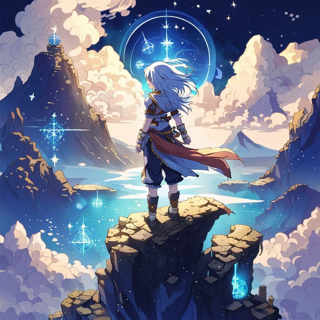 Enchanting Starry Alchemy Anime Artwork