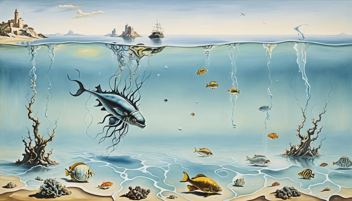 Surreal Underwater Sealife Inspired by Salvador Dali