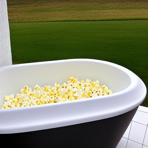 Buttered Popcorn Overflowing Bathtub