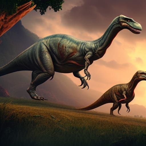 Detailed Jurassic World Matte Painting in 8K