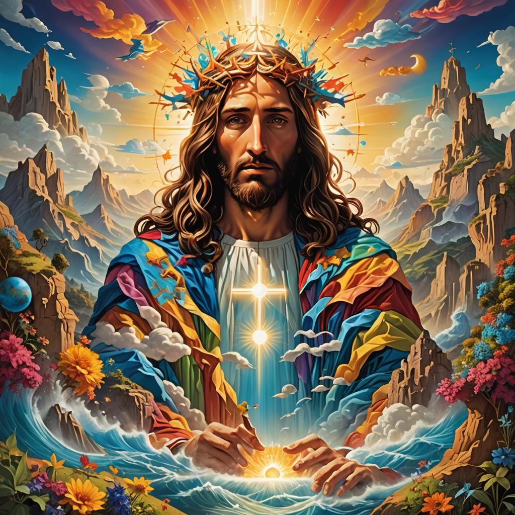 Surreal Book Cover Art with Divine Light