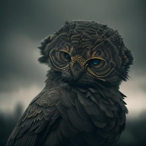 Hyperrealistic Owl in Cinematic Lighting