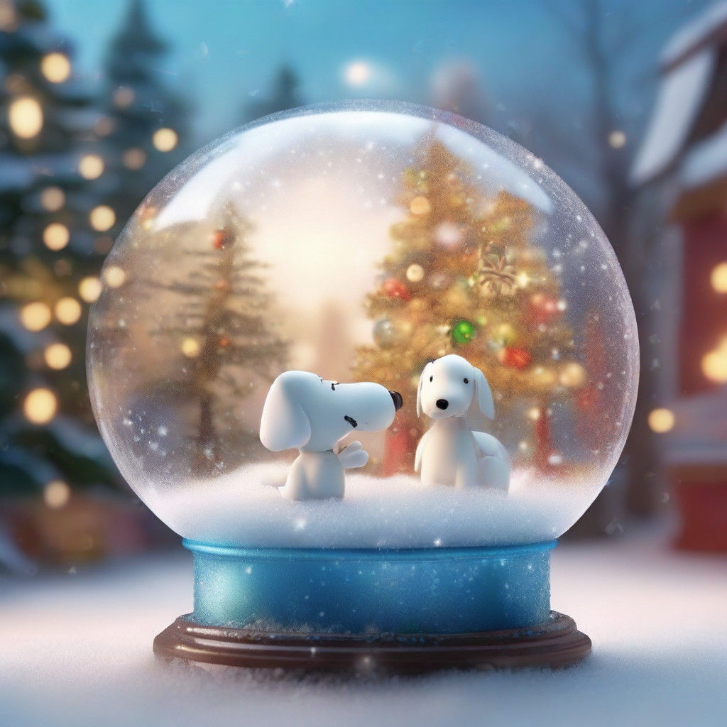 Cinematic Winter Wonderland with Snoopy and Woodstock