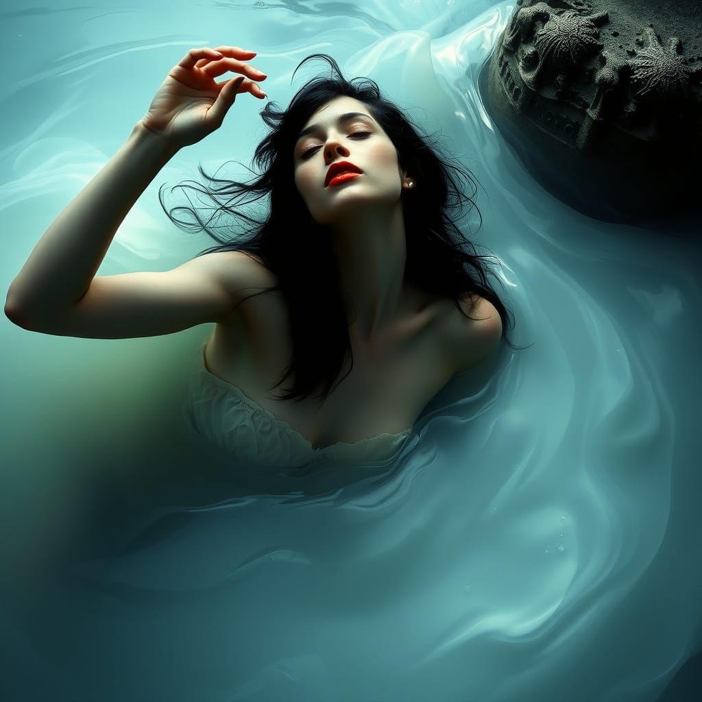 Majestic Renaissance Goddess in Lavish Attire